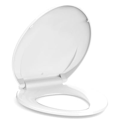 Toilet Seat, Elongated Toilet Seat with Quick-Release And Quick-Attach, Plastic Toilet Seat with Soft Close, Never Loosen, Easy Install and clean - White - color: White, size: Elongated