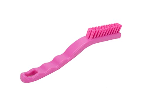 SPARTA Detail Brush Grout Brush, Crevice Brush with Hanging Hole for Bathroom, Kitchens, Countertop, Plastic, 9 Inches, Pink - color: Pink, size: 9 Inches