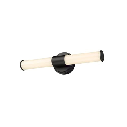 ML Lighting 2220-MB Trumann 1-Light Vanity, LED Matte Black - color: Matte Black, size: 18-Inch