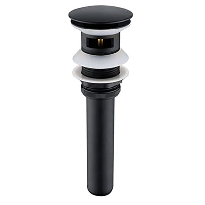 Pop Up Sink Drain With Overflow Bouncing Style Brass Stopper for Bathroom Faucet Vessel or Vanity Drain Brass Oil Rubbed Black - color: Orb Pop Up Sink Drain With Overflow