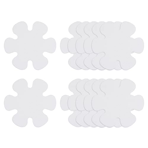 HARFINGTON 12pcs Non Slip Bathtub Stickers Bath Shower Floor 3.94" Anti-Slip Sticker Tape Flower Style Decals for Bathroom Kitchen Bathtub Treads Stairs, White - color: White, size: 3.94"