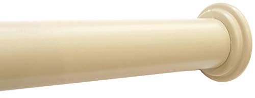 Urbanest 1" No Drilling Shower Closet Window Metal Premium Adjustable Tension Rod, Heavy Duty, 42-inch to 72-inch, French White - color: French White, size: 42"-72"
