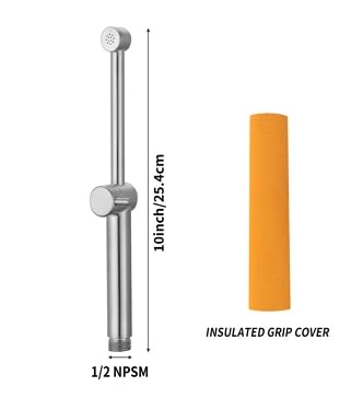 Brushed Nickel Handheld Warm Water Bidet Sprayer Mounted on the Wall, Concealed Hot and Cold Bidet Sprayer with Mixing Valve for Toilet - color: Brushed Nickel