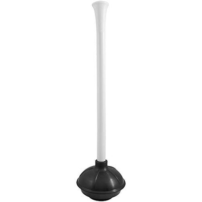 Plumb Craft Toilet and Drain Plunger with Holder Combo, Black/White