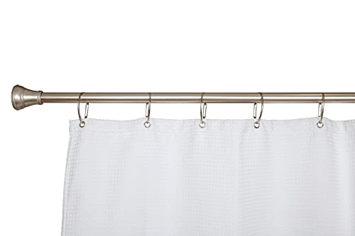 Shower Hooks - Shower Curtain Rings for Bathroom - Rust Proof Shower Curtain Hooks for Shower Curtain or Liner - Set of 12, Brushed Nickel - color: Brushed Nickel