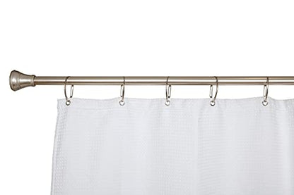 Shower Hooks - Shower Curtain Rings for Bathroom - Rust Proof Shower Curtain Hooks for Shower Curtain or Liner - Set of 12, Brushed Nickel - color: Brushed Nickel