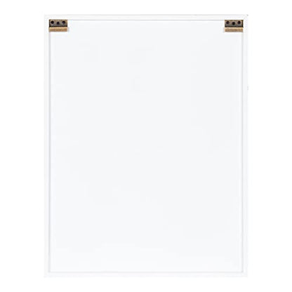 Kate and Laurel Cates Rustic Wall Cabinet; 22 x 28; White and Rustic Brown; Farmhouse Wall-Mounted Storage Cabinet - color: White/Rustic Brown