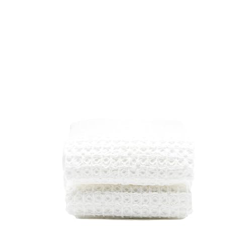 Sedona Waffle Hand Towels – 410 GSM 100% Cotton, Set of 2, Lightweight, Quick-Drying & Textured Towels, White - color: White, style: Hand Towel (Set of 2)