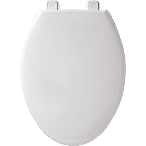 BEMIS 3L2150T 000 Medic-Aid 3" Lift Raised Open Front Plastic Toilet Seat with Cover, ELONGATED, Long Lasting Solid Plastic, White - style: Open Front Seat with Cover - 3-Inch Lift