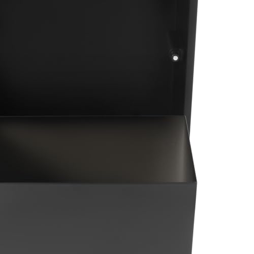 Black Recessed Toilet Paper Holder, Shower Niche 304 Stainless Steel | Bathroom Trash Can Holder Cabinets, Wall-Inserted Niche Recessed Large Capacity 44Lbs for Bathroom Storage-11.02x5.31x27.56in - color: Black