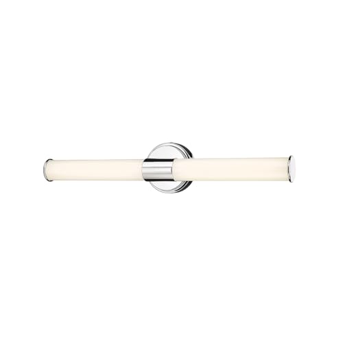 ML Lighting 2221-CH Trumann 1-Light Vanity, LED Polished Chrome - color: Polished Chrome, size: 24-Inch