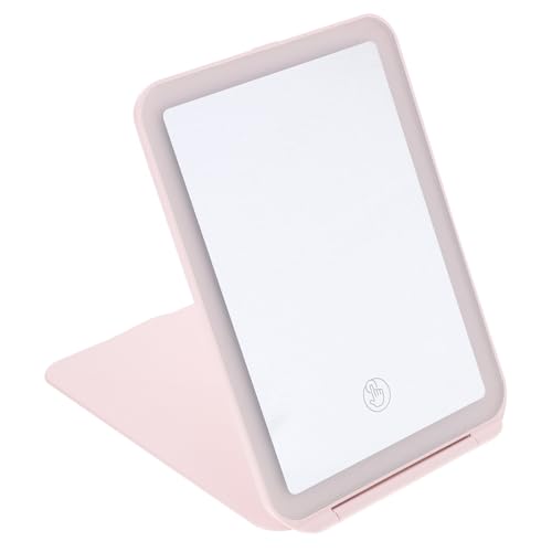 Chic USB Makeup Mirror with Touch Control Portable Foldable Design for Home Desktop and Travel Use Lighted Vanity Mirror for Effortless Makeup Application