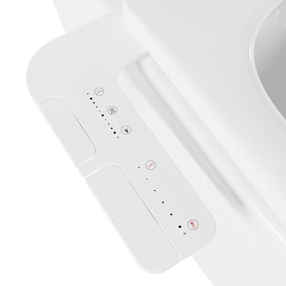 Bidet Attachment for Toilet, Adjustable Warm and Cold Water & Pressure, Self-Cleaning Dual Nozzles, Easy Install (White) - color: White, Cold & Warm