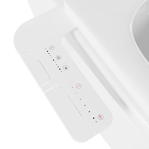 Bidet Attachment for Toilet, Adjustable Warm and Cold Water & Pressure, Self-Cleaning Dual Nozzles, Easy Install (White) - color: White, Cold & Warm