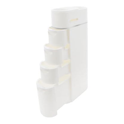 36.8 in Narrow Bathroom Floor Cabinet with 4 Drawers for Bathroom | Freestanding Storage Cabinet Tall White ABS Slim Storage Cabinet for Kitchen, Small Spaces - size: 36.8 In