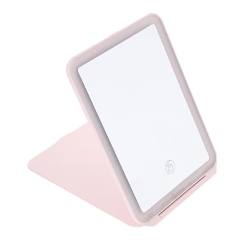 Chic USB Makeup Mirror with Touch Control Portable Foldable Design for Home Desktop and Travel Use Lighted Vanity Mirror for Effortless Makeup Application