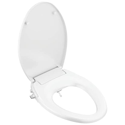 Delta 833004 Elongated Soft Close Bidet Seat with Manual Control Self-Cleaning Wand - White