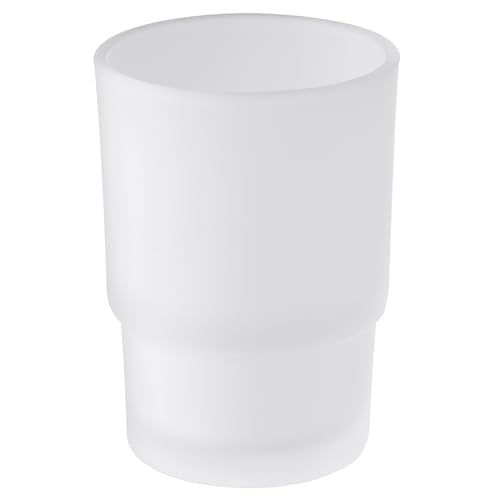 Angle Simple Bathroom Rinsing Cup, Frosted Glass Tumbler Cup | Toothbrush and Toothpaste Holder Drinking Glasses Glassware Replacement