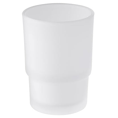 Angle Simple Bathroom Rinsing Cup, Frosted Glass Tumbler Cup | Toothbrush and Toothpaste Holder Drinking Glasses Glassware Replacement