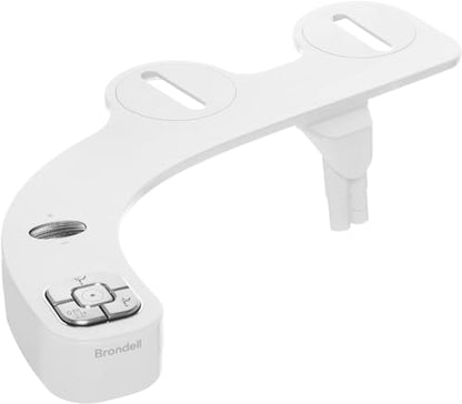 Brondell FSP-250 FreshSpa Thinline Precision Essential Bidet Attachment for Toilet Seats with Adjustable Water Pressure, Side Arm Control, Thin Profile, White (Dual Nozzles) - style: Dual Nozzle