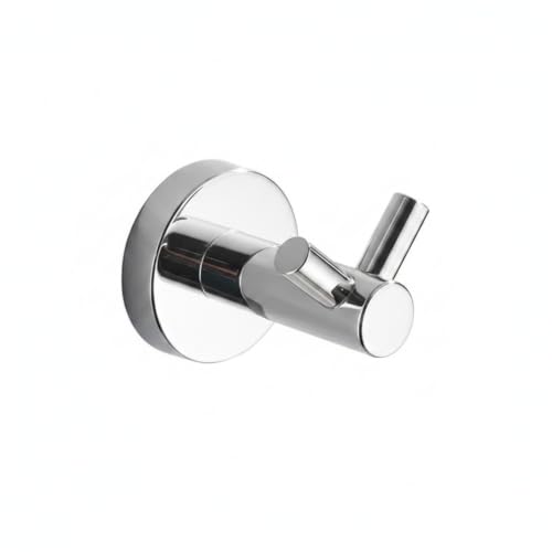 Wall Hook Stainless Steel Adhesive Mount for Bathroom Tile and Glass, Drill-Free Holder for Wet Towels and Robes (1 Piece) - size: 2.64 x 1.97 x 1.65 in
