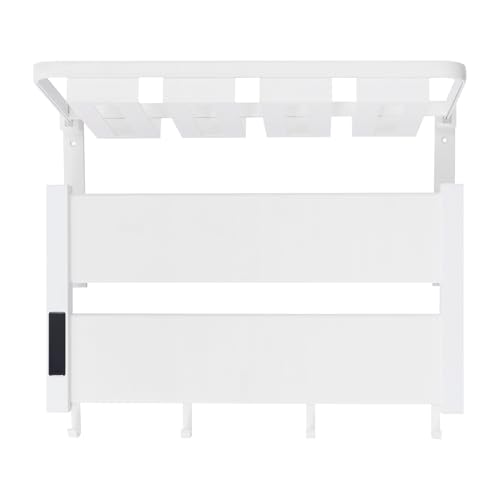 Electric Towel Warmer, Wall-Mounted Towel Heater with Timer, Foldable Shelf, 95-158℉ Temp, Aluminum Plug-in Bath Heater for Bathroom, 100W, IPX4 Water Prevention, 44lbs + 33lbs Capacity (Creamy White)