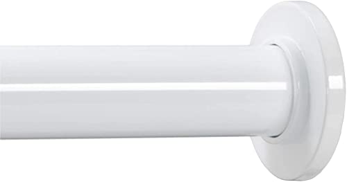 Ivilon Tension Curtain Rod - Spring Tension Rod for Windows or Shower, 36 to 54 Inch. White - color: White, size: 36" to 54"