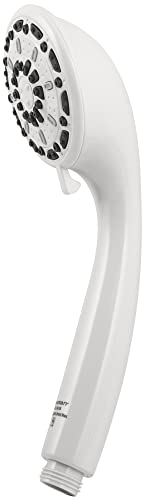 Aqua Vista 3-Spray Handheld Shower Head, White, WaterSense Certified | 60 in. No-Kink Hose, Rub-Clean Nozzles, 2X Water Coverage, Reduces Water Use Up to 20%, Limited Warranty, Spa Shower Head