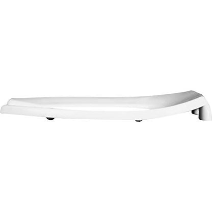 BEMIS 1955SSCT Commercial Open Front Plastic Toilet Seat, Heavy Duty Industrial No Slam Seat without Lid, Secure Installation, Made in USA, Elongated, White - size: Elongated