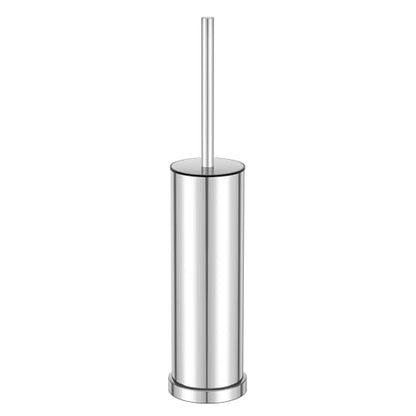 Silver Toilet Brush and Holder Set，Stainless Steel Heavy Duty Toilet Bowl Brush，Extra Long Handled Modern Toilet Cleaner Brush with Replaceable Head, Removable Inner Bowl, and Splash Protection - color: Silver, size: 1 Pack