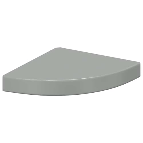Floating Corner Shelf MDF Wall Mount for Bathroom, Weather Resistant, 9.8" x 9.8" x 1.5"