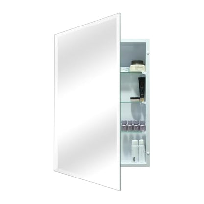 Bathroom Medicine Cabinet, 22x30 inch Medicine Cabinet with Mirror, Rectangular Beveled Frameless Mirror, Recess or Surface Mount Installation - size: CM1014-2230
