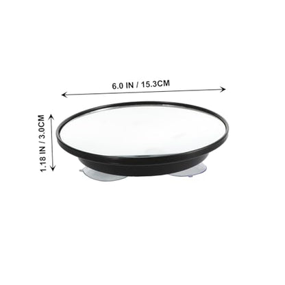 ARTIBETTER Suction Cup Magnifying Mirror Black 150mm 5X Magnification Makeup Mirror for Bathroom Vanity and Travel Use