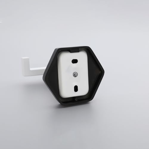 GERZWY White & Black Bathroom Double Towel Hook Stainless Steel Coat/Robe Clothes Hook for Bath Kitchen Modern Hotel Style Wall Mounted 2 Pack - color: White & Black