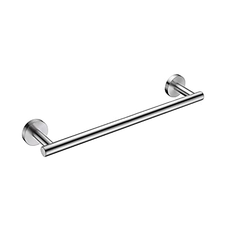 Nolimas Brushed Nickel Bath Towel Bar Single Bars Towel Rack Rod Classic Wall Mounted SUS304 Stainless Steel Bathroom Towel Holder Toilet Kitchen Towel Shelf Single Layer,16 inches - color: Brushed Nickel, size: 16inch