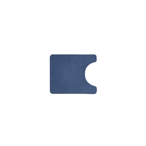 TYUU Toilet Rug, Thin Toilet Rugs U Shaped Washable Non Slip Absorbent Quick Dry Low Pile Toilet Mat, Navy Blue 20"x24" U Shape - color: Navy Blue, size: 1'8" X 2' (U-Shape)