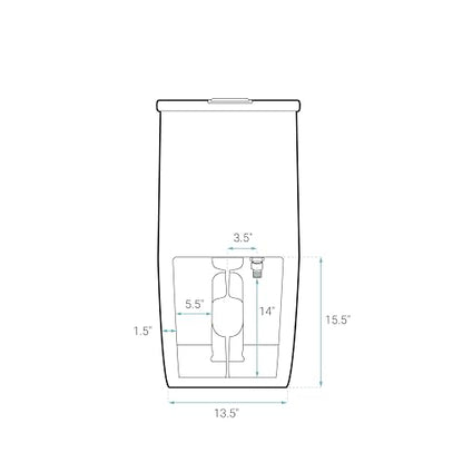 St. Tropez One-Piece Elongated Toilet Vortex™ Dual-Flush 1.1/1.6 gpf in Glossy Gray