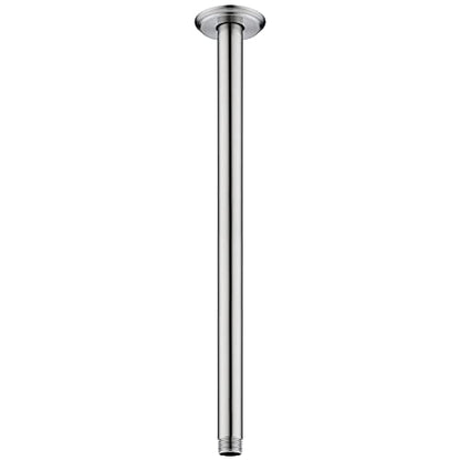 16 Inch Brushed Nickel Ceiling Mount Shower Arm for Rain Shower Head | Shower arm and flange - color: Brushed Nickel, size: 16 Inches