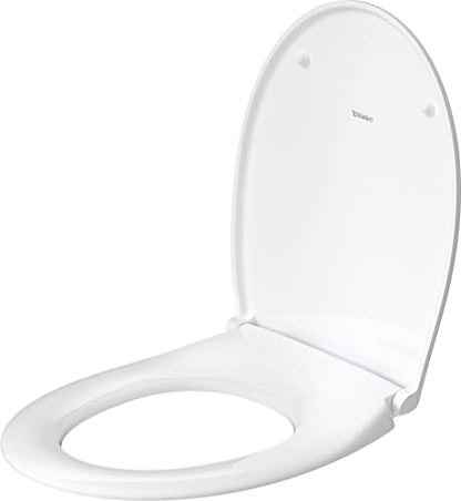 Duravit 0025790000 Universal Toilet seat with Soft Close, with Quick Release, in Oval Shape, Made in EU, urea thermoset, Stainless Steel Hinges, White
