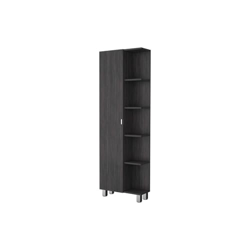 HomeStock Linen Tower Cabinet with Shelves, Bathroom Storage Organizer
