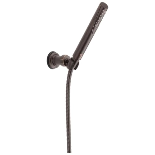 Delta Faucet Trinsic Single Spray Wall-Mount Hand Shower, Hand Held Shower with Hose, Oil Rubbed Bronze Handheld Shower Head, Slide Bar Hand Shower, Handheld Shower, Venetian Bronze 55085-RB - color: Venetian Bronze