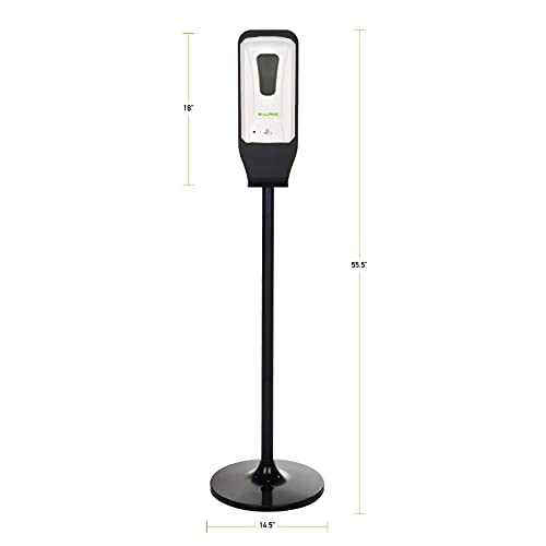 Alpine Automatic Hand Sanitizer Dispenser - Touchless Soap Dispenser with Floor Stand for Restaurant, Hospital, School, Hotel, Kitchen and Bathroom -1200mL Foam White - style: Foam w/ Stand