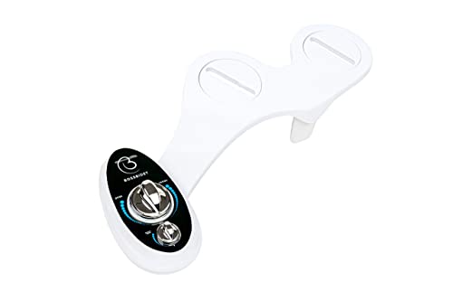 BossBidet, Luxury Bidet Toilet Seat Accessory - Water Sprayer Attachment to Clean Your Rear End. For Men, Women, Children - Non-Electric, Dual Nozzles, Aesthetic Design - Home & Bathroom Accessories - color: White & Black