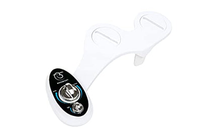 BossBidet, Luxury Bidet Toilet Seat Accessory - Water Sprayer Attachment to Clean Your Rear End. For Men, Women, Children - Non-Electric, Dual Nozzles, Aesthetic Design - Home & Bathroom Accessories - color: White & Black