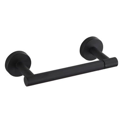 BGL Toilet Paper Holder Black Wall Mount, Bathroom Toilet Paper Holder Matte Black SUS 304 Stainless Steel, Double Post Pivoting Toilet Paper Roll Holder for Bathroom RV - color: Matte Black