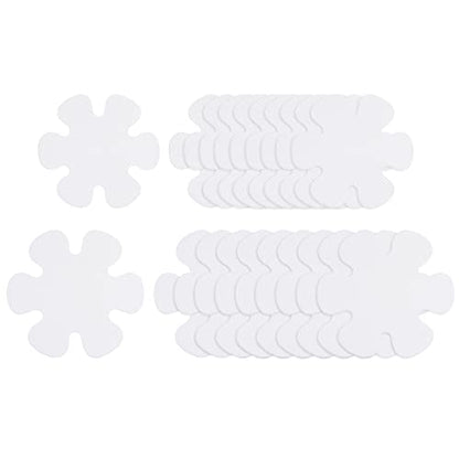 HARFINGTON 1 Set(20pcs) Non Slip Bathtub Stickers Bath Shower Floor 3.15" 3.94" Anti-Slip Sticker Tape Flower Style Decals for Bathroom Kitchen Bathtub Treads Stairs, White - color: White