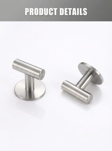 RunBaiNian3-Piece Bathroom Hardware Set Brushed Nickel | Toilet Paper Holder, Double Robe Hook, Towel Bar, Wall Mounted Stainless Steel - color: Lasiyin