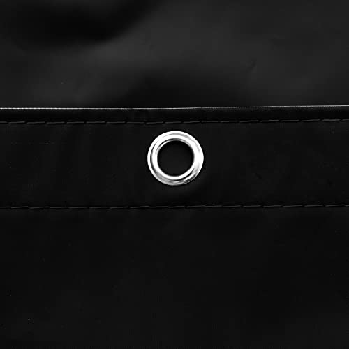 Barossa Design 54W x 78H Stall Shower Curtain Liner PEVA Plastic, Black | Waterproof PEVA, 3 Bottom Magnets, Metal Grommets, Lightweight Plastic Shower Liner 54x78 Inches for Bathroom Stall - color: Black, size: 54"W x 78"L (Pack of 1)