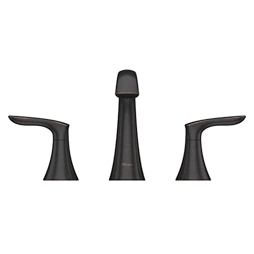 Pfister Weller 8 in Widespread Bathroom Sink Faucet 2-Handle 3-Hole Tuscan Bronze Finish with Pop-Up Drain Assembly 1.2 GPM WaterSense Certified Metal Construction LG49WR0Y - color: Tuscan Bronze, size: 1 Pack
