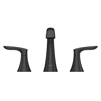 Pfister Weller 8 in Widespread Bathroom Sink Faucet 2-Handle 3-Hole Tuscan Bronze Finish with Pop-Up Drain Assembly 1.2 GPM WaterSense Certified Metal Construction LG49WR0Y - color: Tuscan Bronze, size: 1 Pack